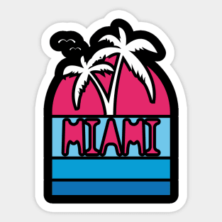 Miami beach. Summer theme. Sticker